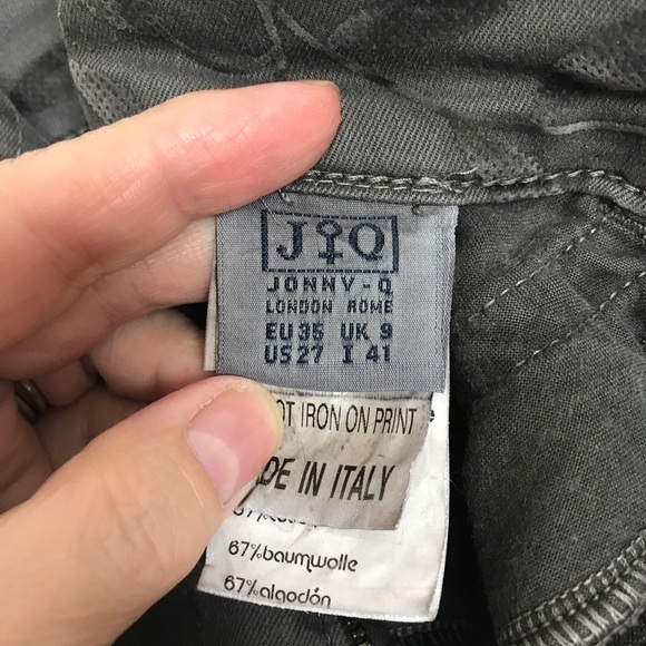 Jonny-Q grey printed jeans lead/vine design size27 - Picture 7 of 8